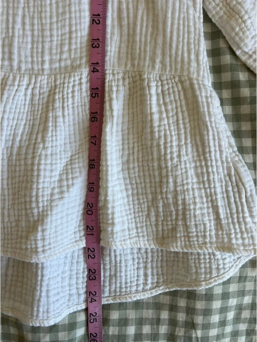 Madewell Lightspun Millbrook Puff-Sleeve Peplum Top Women's Size XS Minimal Boho